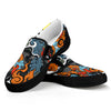 Japanese Elemental Tattoo Print Black Slip On Shoes