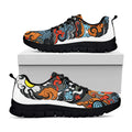 Japanese Elemental Tattoo Print Black Running Shoes
