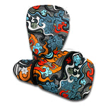 Japanese Elemental Tattoo Print Boxing Gloves