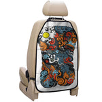 Japanese Elemental Tattoo Print Car Seat Organizers