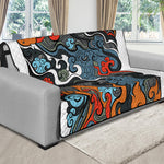 Japanese Elemental Tattoo Print Futon Protector