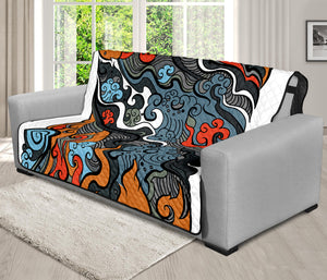 Japanese Elemental Tattoo Print Futon Protector