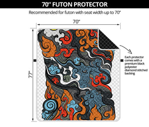 Japanese Elemental Tattoo Print Futon Protector