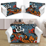 Japanese Elemental Tattoo Print Loveseat Slipcover