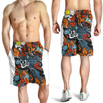 Japanese Elemental Tattoo Print Men's Shorts