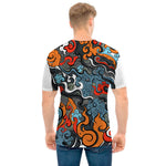 Japanese Elemental Tattoo Print Men's T-Shirt