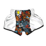 Japanese Elemental Tattoo Print Muay Thai Boxing Shorts