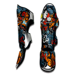 Japanese Elemental Tattoo Print Muay Thai Shin Guard