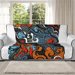 Japanese Elemental Tattoo Print Oversized Sofa Protector