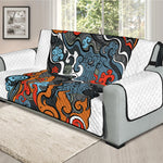 Japanese Elemental Tattoo Print Oversized Sofa Protector