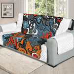 Japanese Elemental Tattoo Print Oversized Sofa Protector