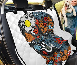 Japanese Elemental Tattoo Print Pet Car Back Seat Cover