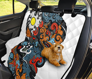 Japanese Elemental Tattoo Print Pet Car Back Seat Cover