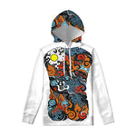 Japanese Elemental Tattoo Print Pullover Hoodie