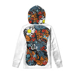 Japanese Elemental Tattoo Print Pullover Hoodie