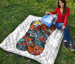 Japanese Elemental Tattoo Print Quilt