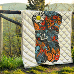 Japanese Elemental Tattoo Print Quilt