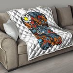 Japanese Elemental Tattoo Print Quilt