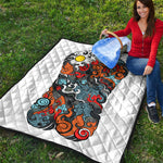 Japanese Elemental Tattoo Print Quilt