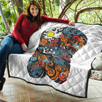 Japanese Elemental Tattoo Print Quilt