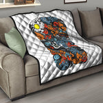 Japanese Elemental Tattoo Print Quilt