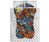 Japanese Elemental Tattoo Print Quilt Bed Set