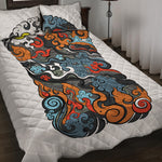 Japanese Elemental Tattoo Print Quilt Bed Set