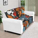 Japanese Elemental Tattoo Print Sofa Cover