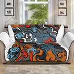 Japanese Elemental Tattoo Print Sofa Protector