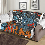 Japanese Elemental Tattoo Print Sofa Protector