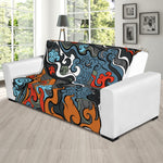 Japanese Elemental Tattoo Print Sofa Slipcover