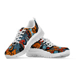 Japanese Elemental Tattoo Print White Sneakers