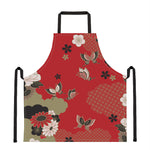 Japanese Flower Print Apron