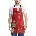 Japanese Flower Print Apron