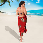 Japanese Flower Print Beach Sarong Wrap