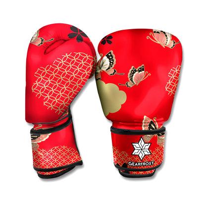 Japanese Flower Print Boxing Gloves