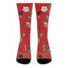 Japanese Flower Print Crew Socks