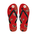 Japanese Flower Print Flip Flops
