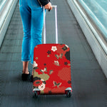 Japanese Flower Print Luggage Cover