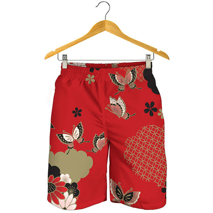 Japanese Flower Print Men's Shorts