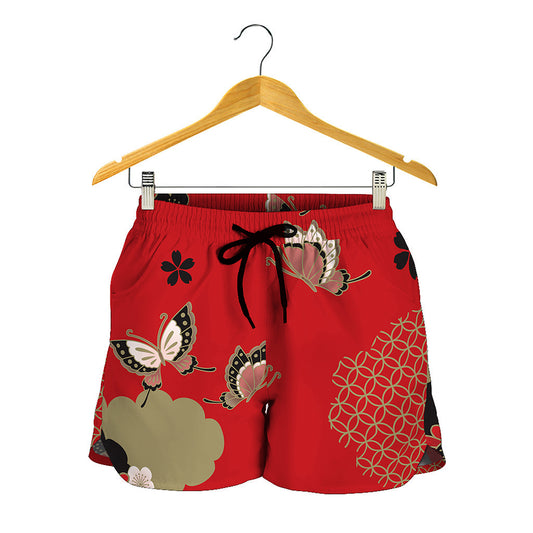 Japanese Flower Print Women's Shorts