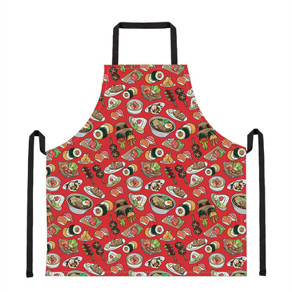 Japanese Food Pattern Print Apron