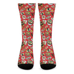 Japanese Food Pattern Print Crew Socks