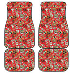 Japanese Food Pattern Print Front and Back Car Floor Mats