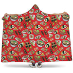 Japanese Food Pattern Print Hooded Blanket