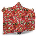 Japanese Food Pattern Print Hooded Blanket