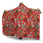 Japanese Food Pattern Print Hooded Blanket