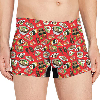 Japanese Food Pattern Print Men's Boxer Briefs