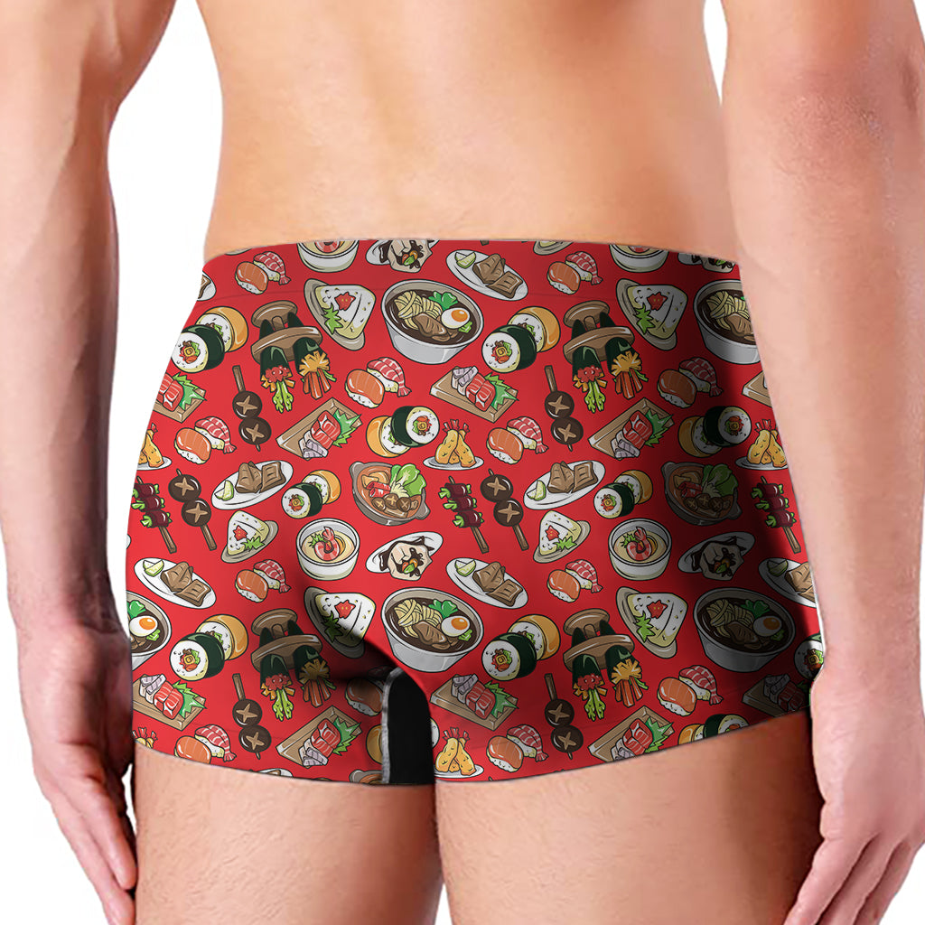Japanese Food Pattern Print Men's Boxer Briefs