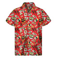Japanese Food Pattern Print Men's Short Sleeve Shirt